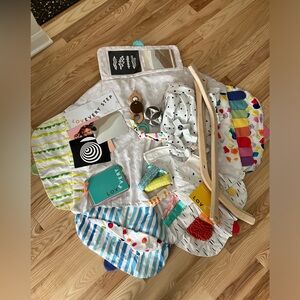 Lovevery play mat and gym with sensory strands